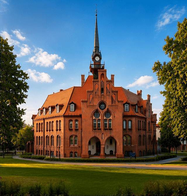 Historisches Backsteingebäude in Nauen